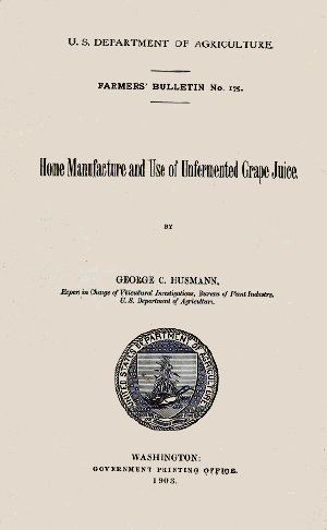 [Gutenberg 59503] • Home Manufacture and Use of Unfermented Grape Juice